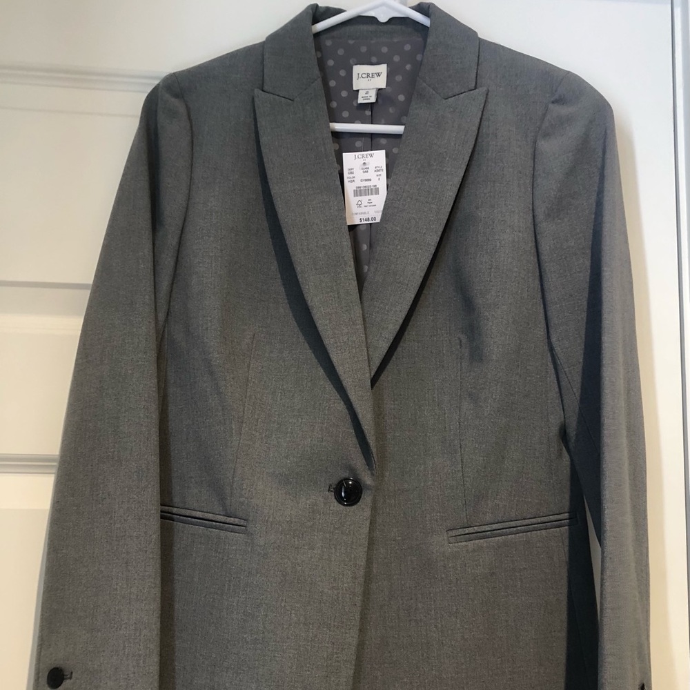 NWT JCrew Factory Ruby Blazer in Heather Graphite Size 2